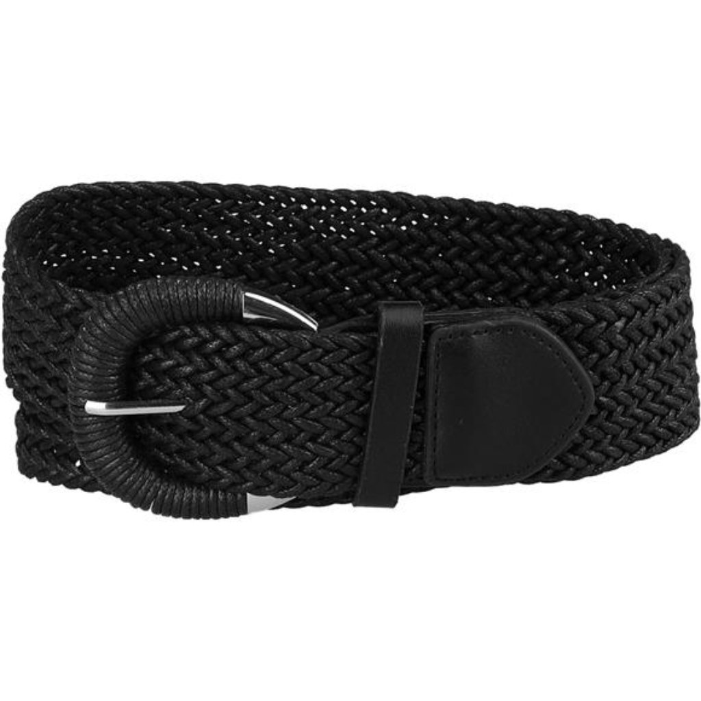 Woven Waist Belts Wide Braided Belts Black